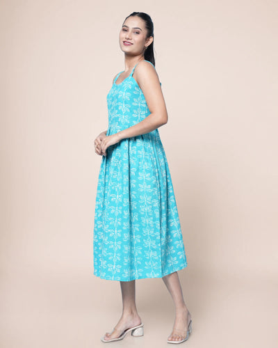 Ziya Hanblock Dabu Cotton Dress