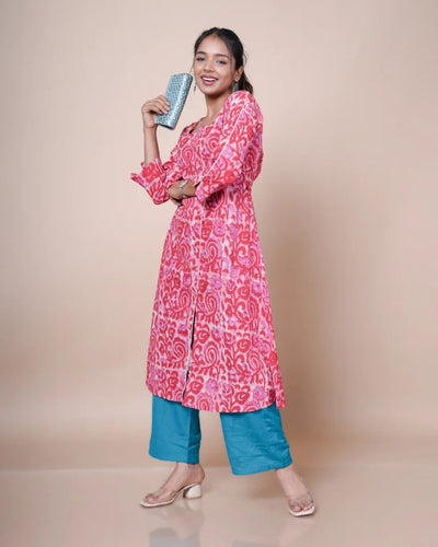 Kashish Print Cotton Kurti – Side View
