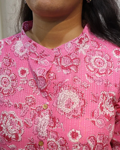 Fluera Kantha Cotton Dress