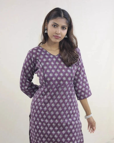 Elaaya Kantha Cotton Kurti