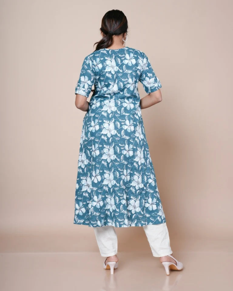 Zyra Kantha Cotton A-line Umbrella