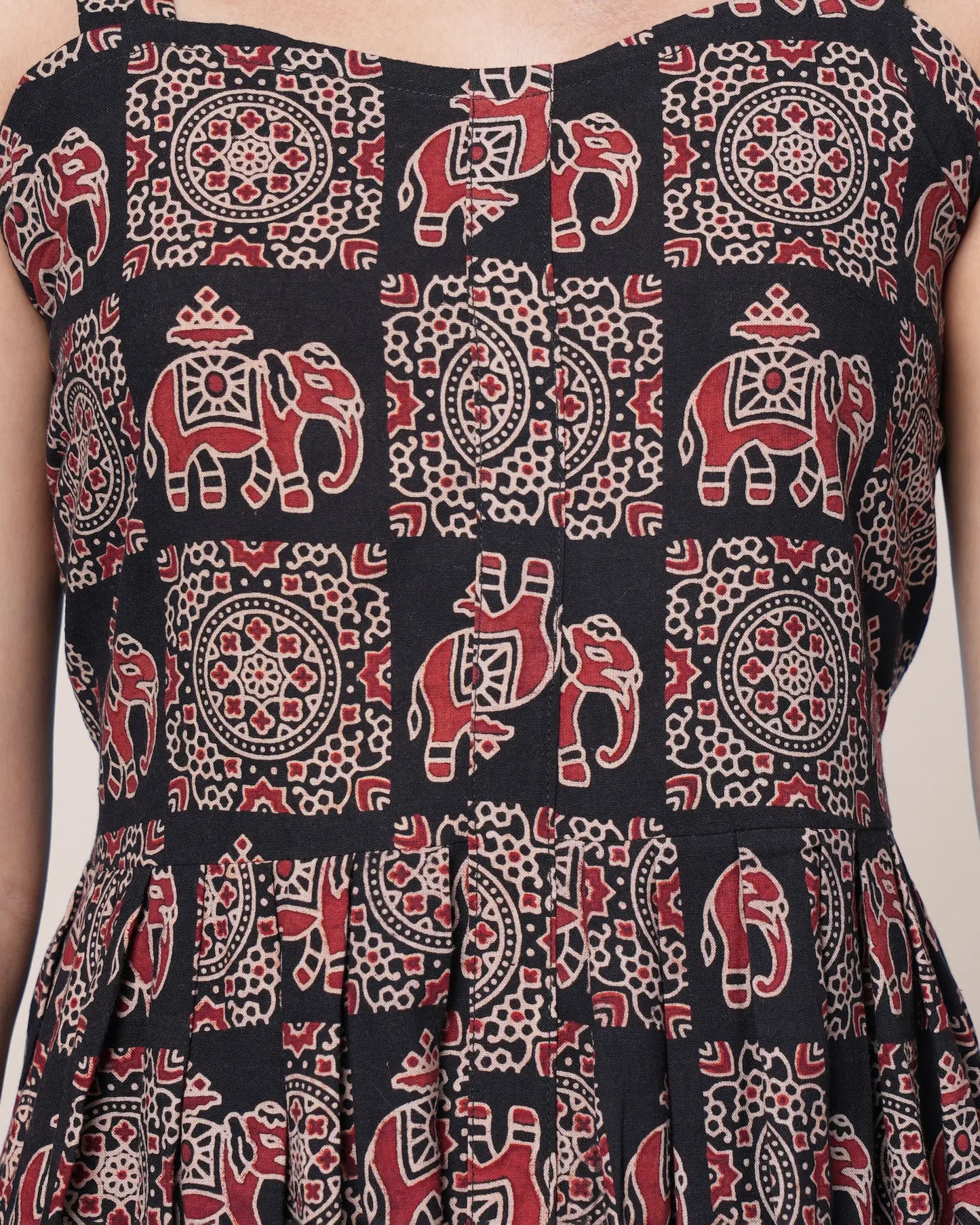 Ziya Hanblock Ajrakh Cotton Dress