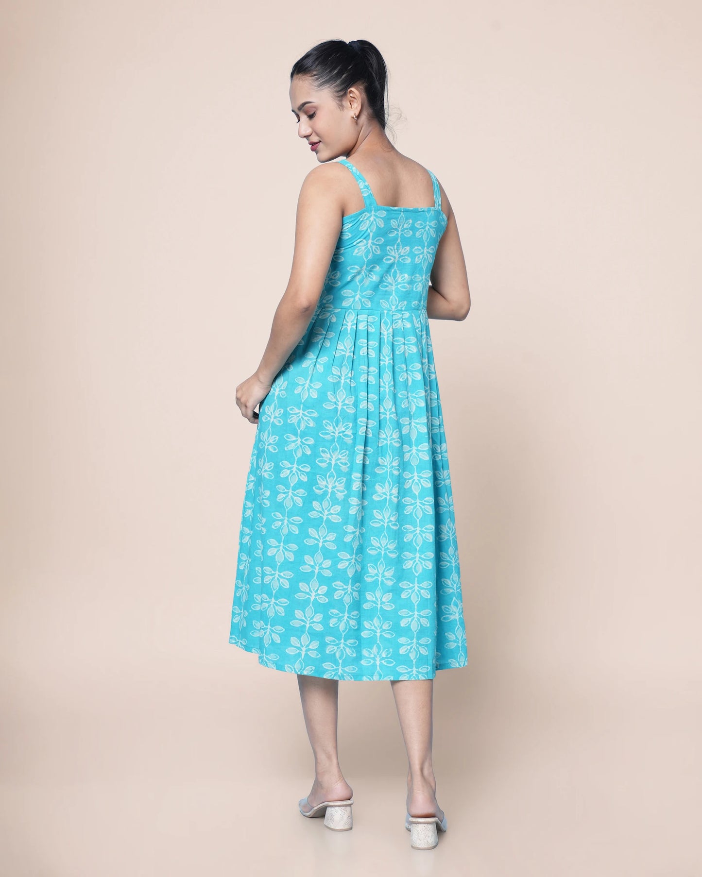 Ziya Hanblock Dabu Cotton Dress