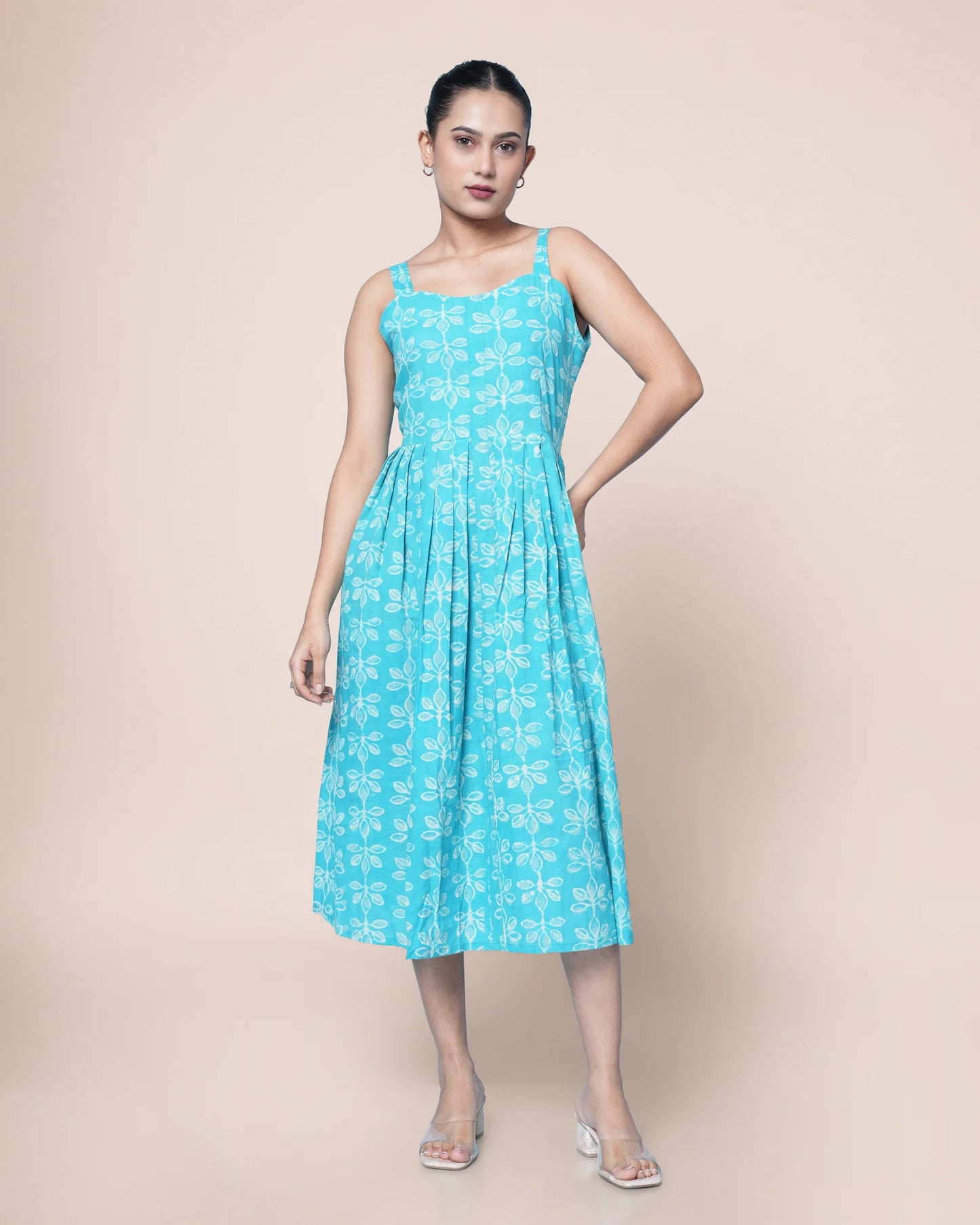 Ziya Hanblock Dabu Cotton Dress