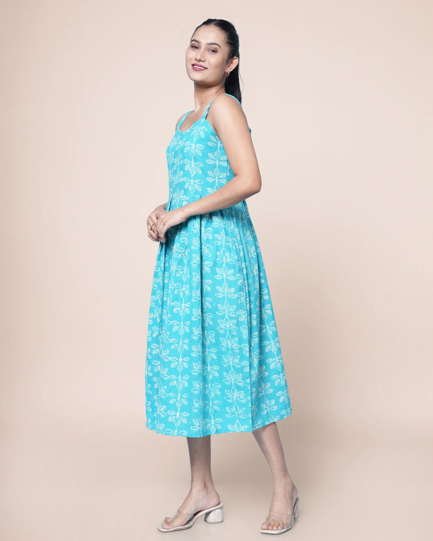 Ziya Hanblock Dabu Cotton Dress