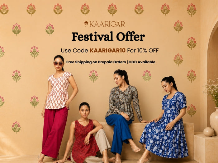 Pure Cotton Handblock Print Dresses & Tops for Women – Modern Everyday Wear India