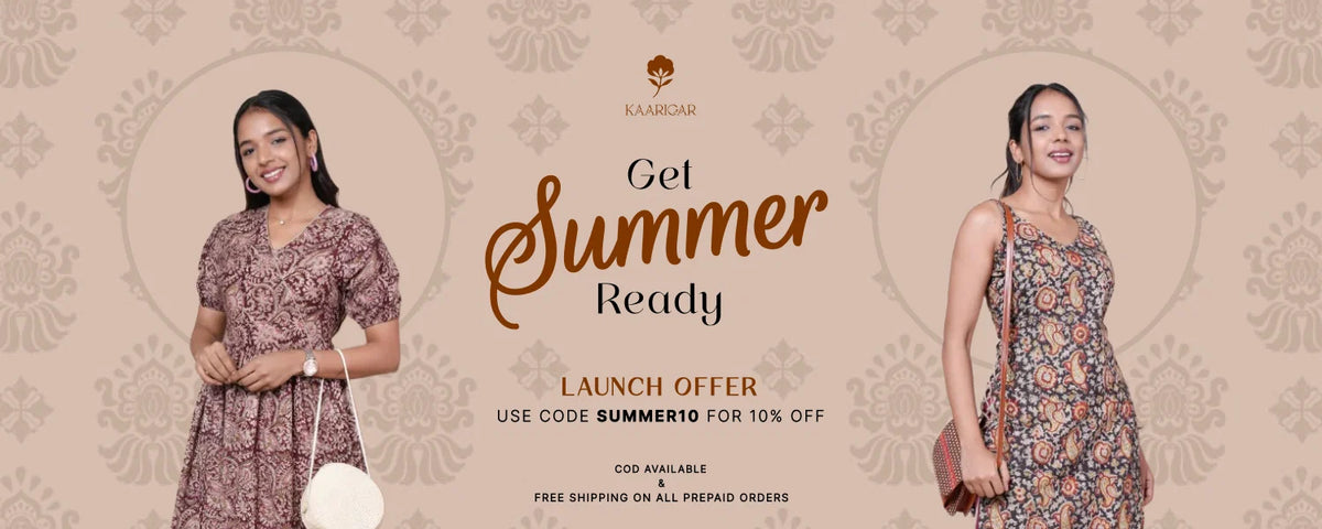 Pure Cotton Handblock Print Dresses & Tops for Women – Modern Everyday Wear India