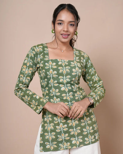 Miraya Hand Block Dabu Cotton Corset