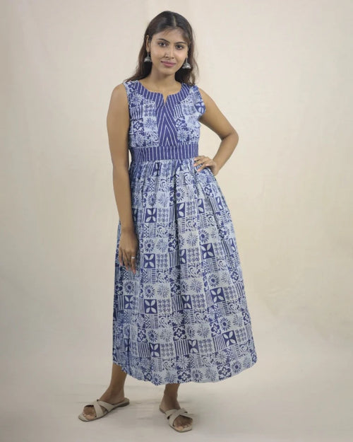 Avira Indigo Cotton Dress