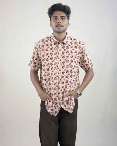 Vann Hand Block Ajrak Cotton Shirt
