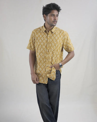 Karu Hand Block Dabu Cotton Shirt