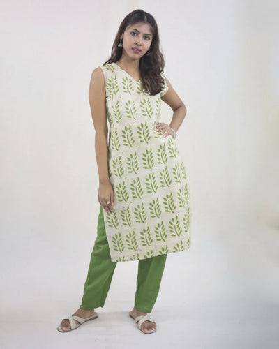 Evara Hand Block Batik Cotton Kurti
