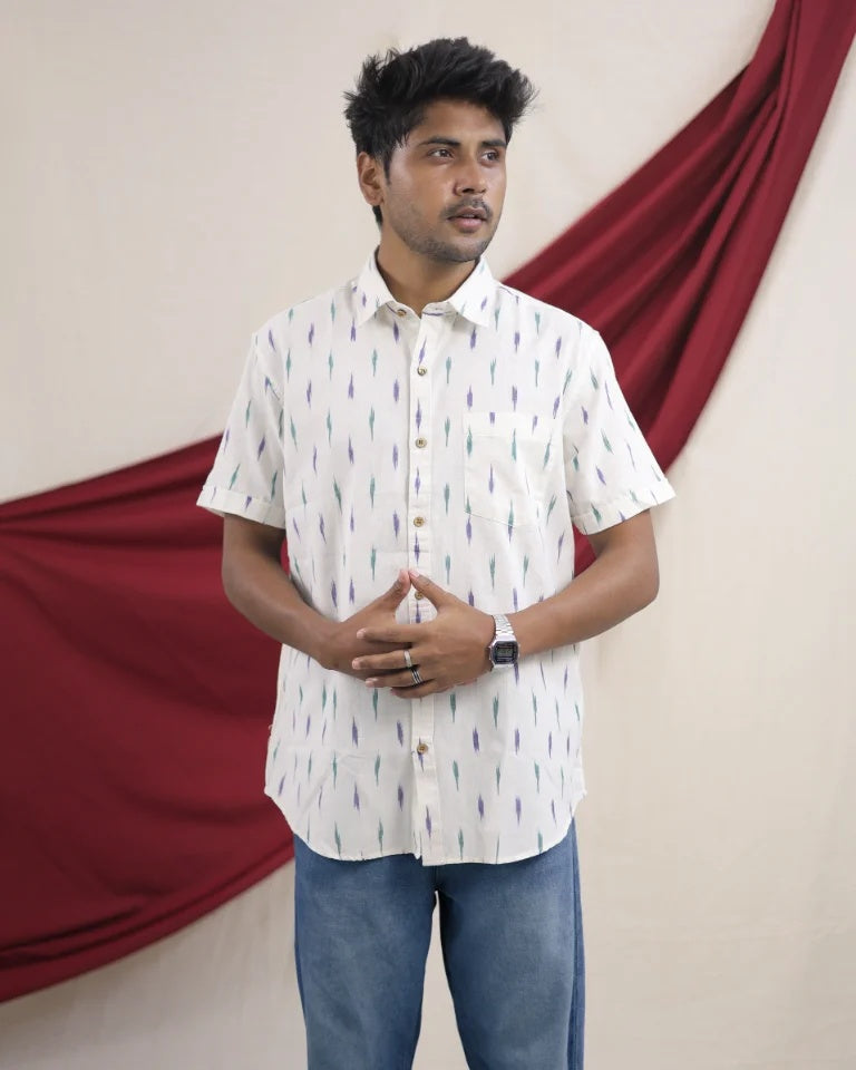 Inam Ikkat Cotton Shirt
