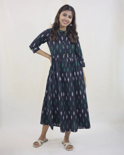 Fluera Ikkat Cotton Dress