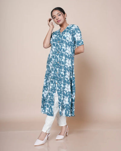 Zyra Kantha Cotton A-line Umbrella