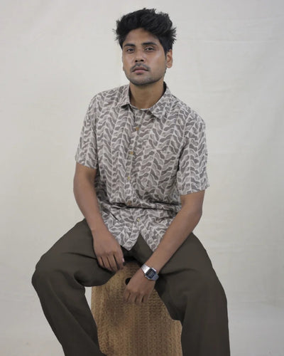 Varai Hand Block Dabu Cotton Shirt