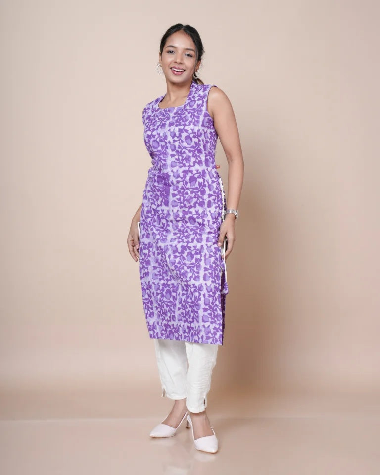 Ira Lace Craft Kashish Print Cotton Kurti â€“ Front View