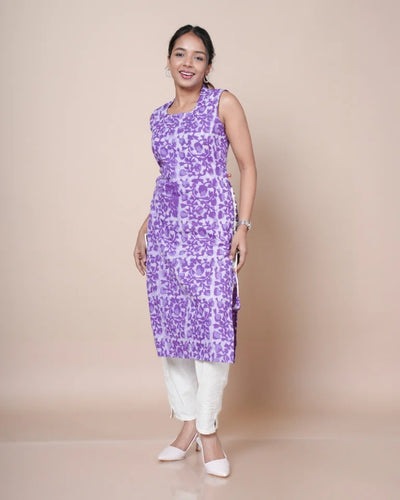 Ira Lace Craft Kashish Print Cotton Kurti â€“ Front View