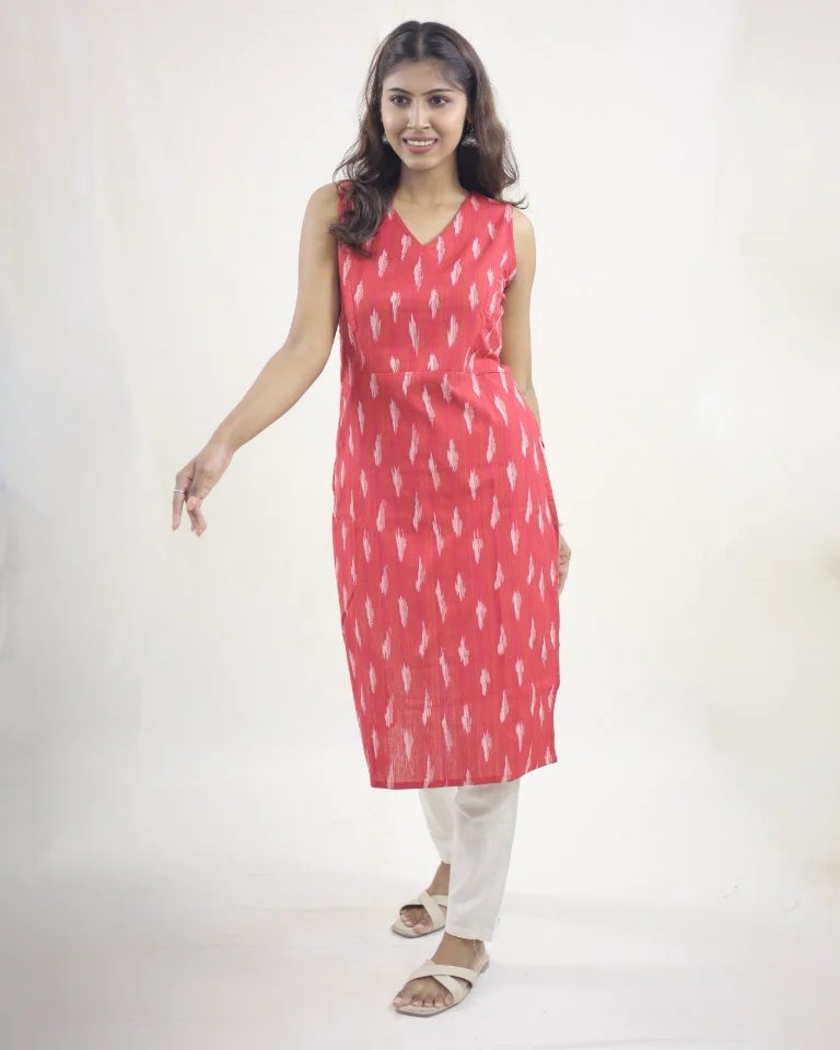 Evara  Ikkat Cotton Kurti