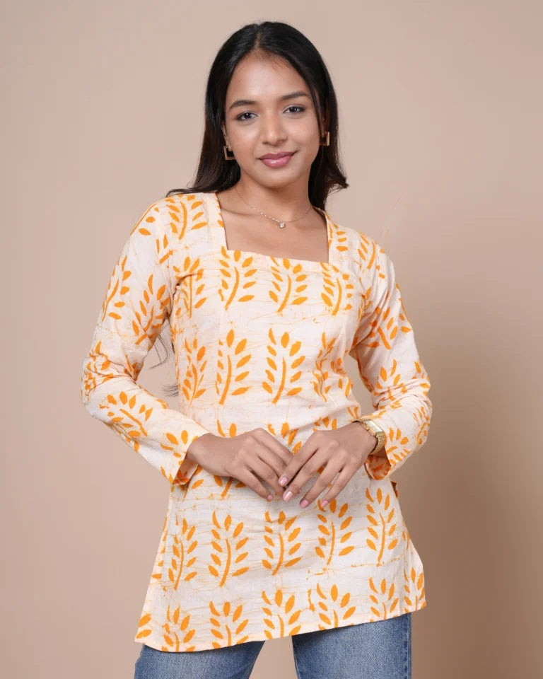 Miraya Hand Block Batik Cotton Corset