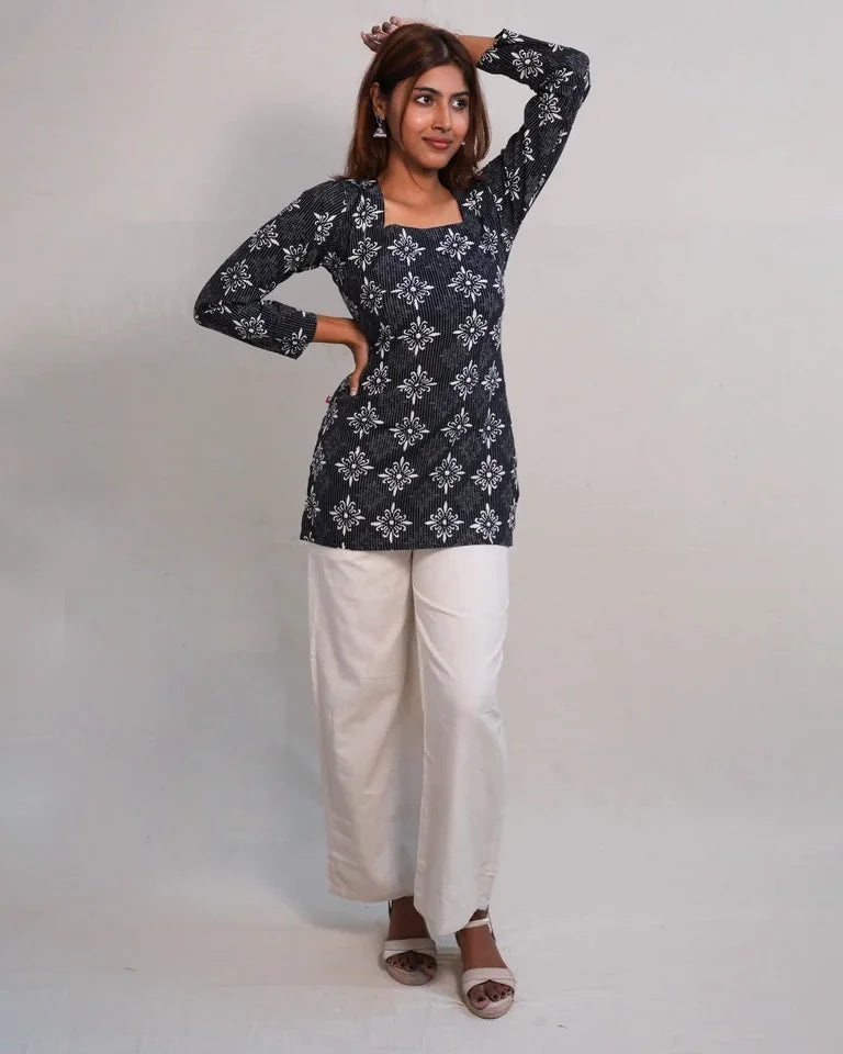 Miraya Hand Block Dabu Kantha Cotton Corset