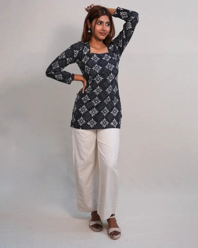 Miraya Hand Block Dabu Kantha Cotton Corset