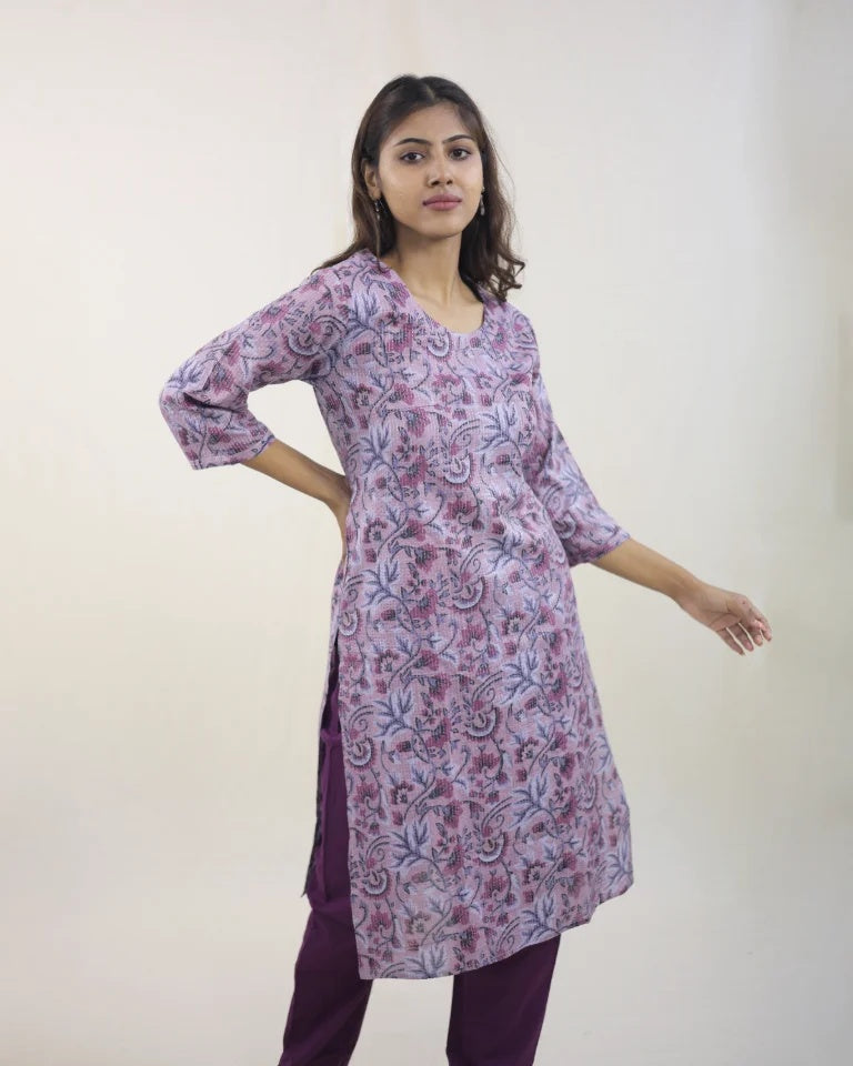Elaaya Kantha Cotton Kurti