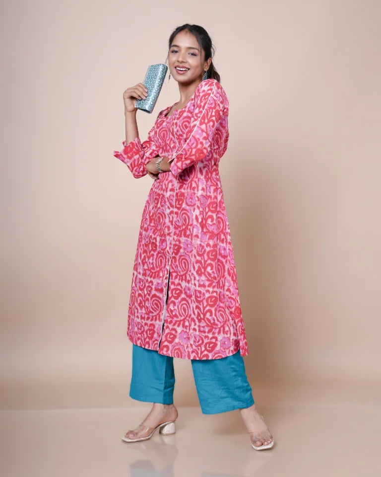 Kashish Print Cotton Kurti – Side View
