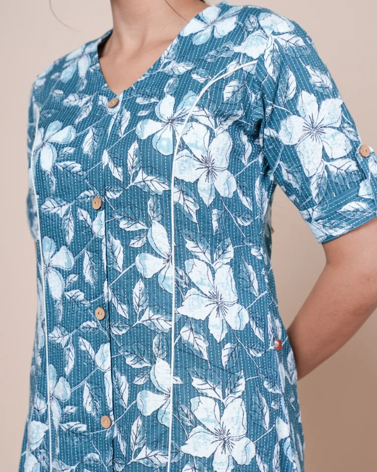 Zyra Kantha Cotton A-line Umbrella