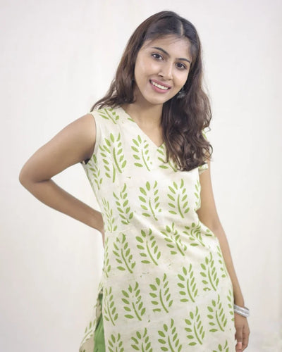 Evara Hand Block Batik Cotton Kurti