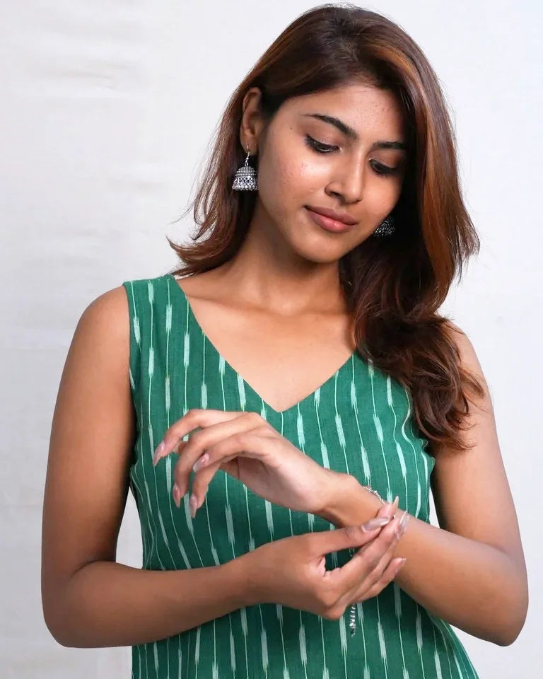 Oraya Ikkat Cotton Dress
