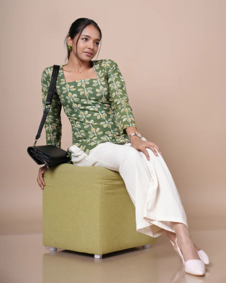 Miraya Hand Block Dabu Cotton Corset