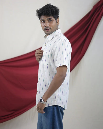 Inam Ikkat Cotton Shirt