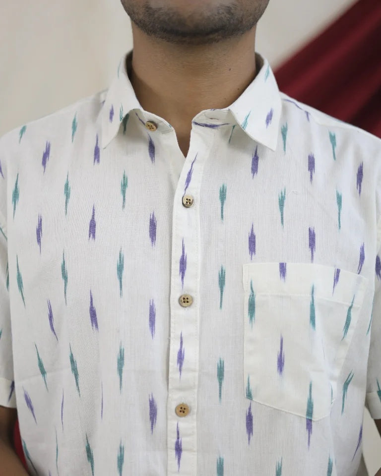 Inam Ikkat Cotton Shirt