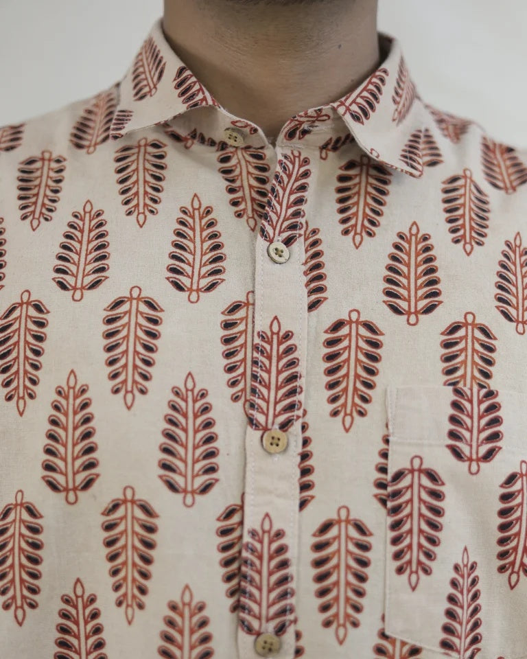 ILAY Hand Block Ajrak Cotton Shirt