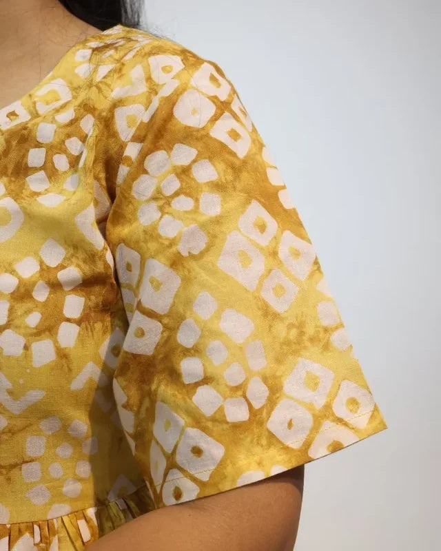 Fluera Hand Block Batik Cotton Dress