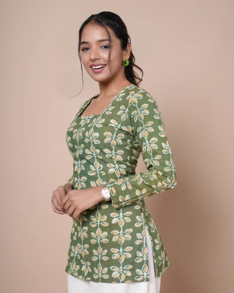 Miraya Hand Block Dabu Cotton Corset