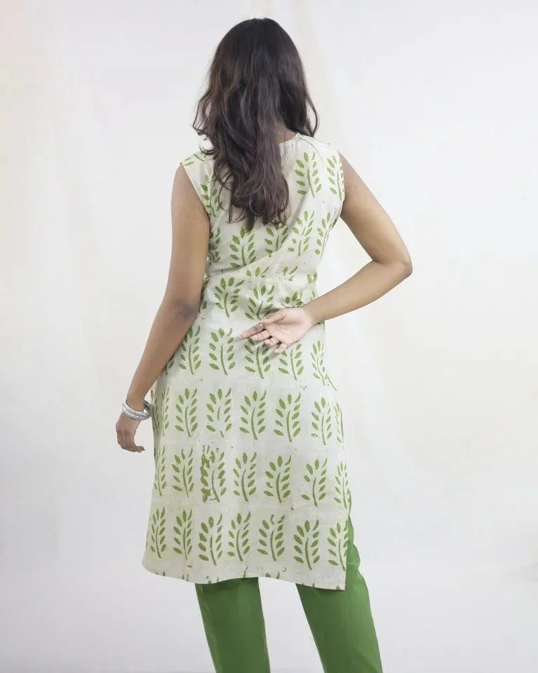 Evara Hand Block Batik Cotton Kurti