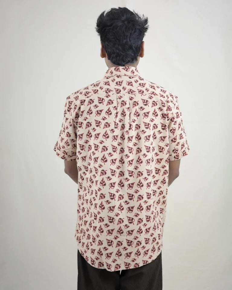 Vann Hand Block Ajrak Cotton Shirt