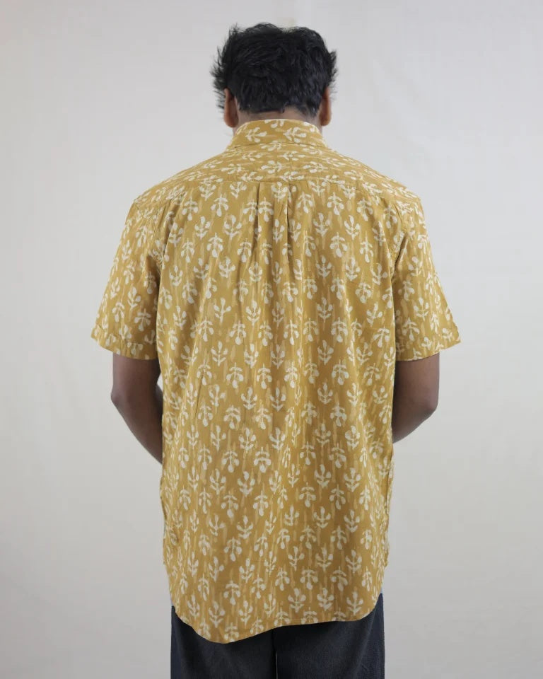 Karu Hand Block Dabu Cotton Shirt