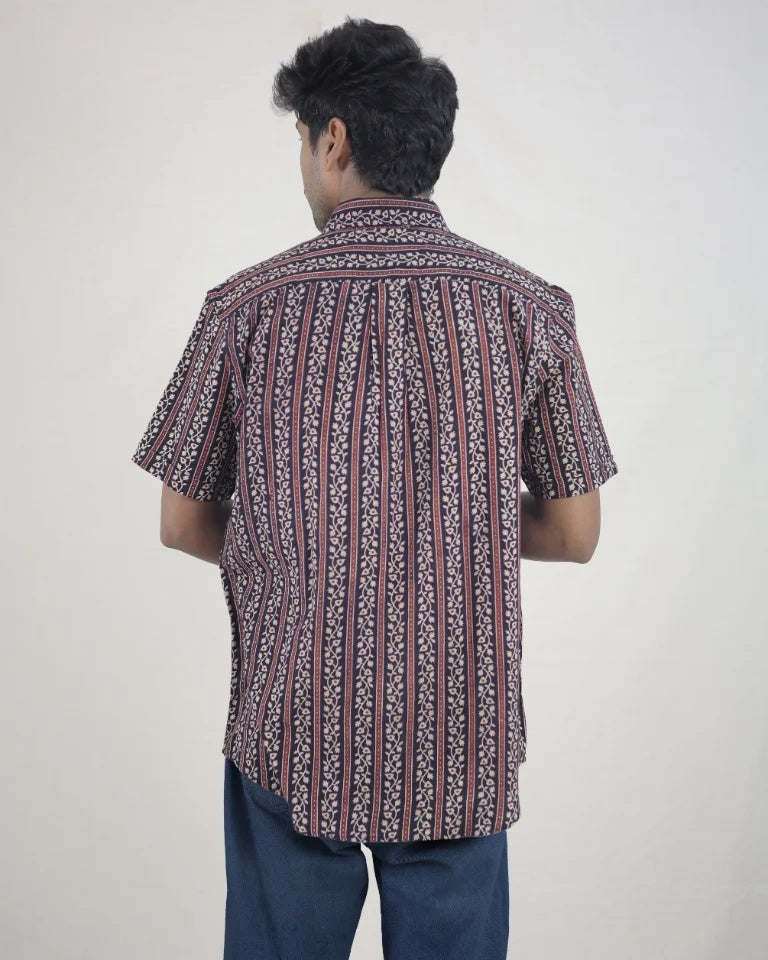 Kodi Hand Block Ajrak Cotton Shirt