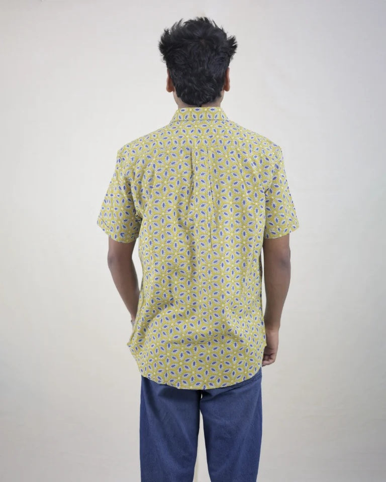 Eeran Hand Block Bagru Cotton Shirt