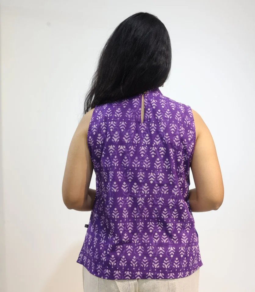 Rua Hand Block Dabu Cotton Crop Top