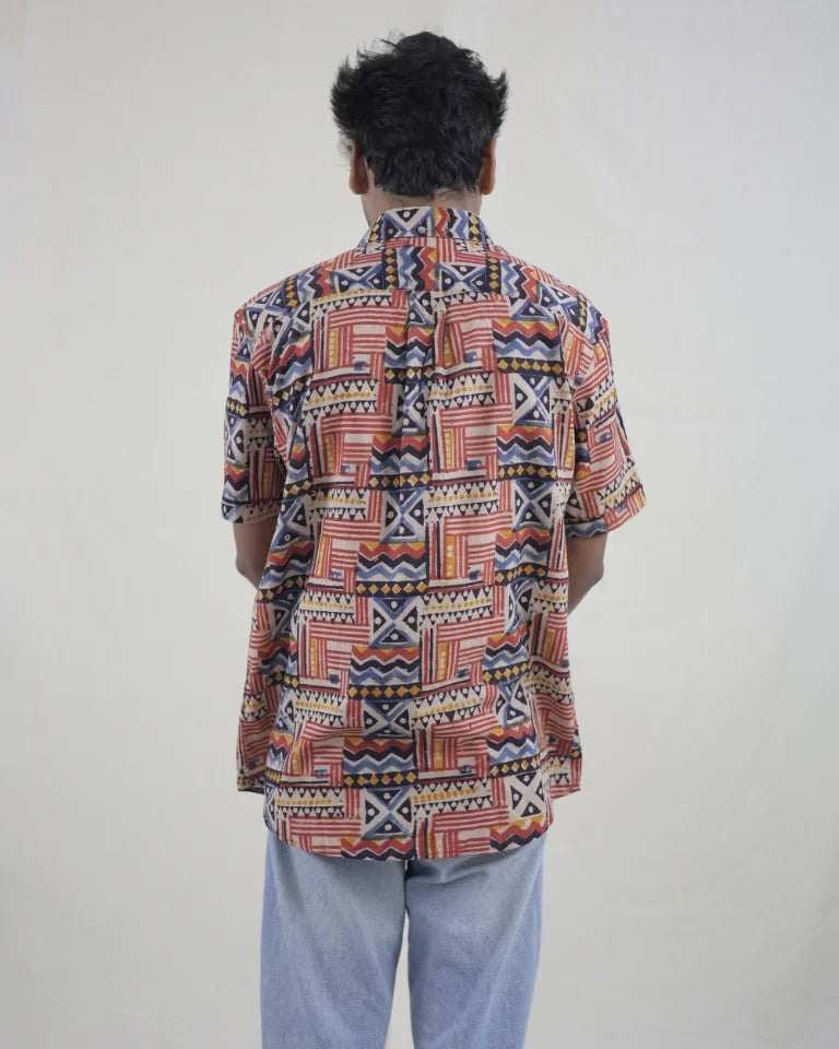 Vaan Hand Block Kalamkari Cotton Shirt