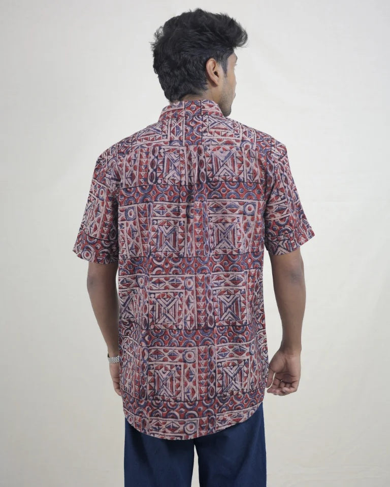 Saaya Hand Block Kalamkari Cotton Shirt