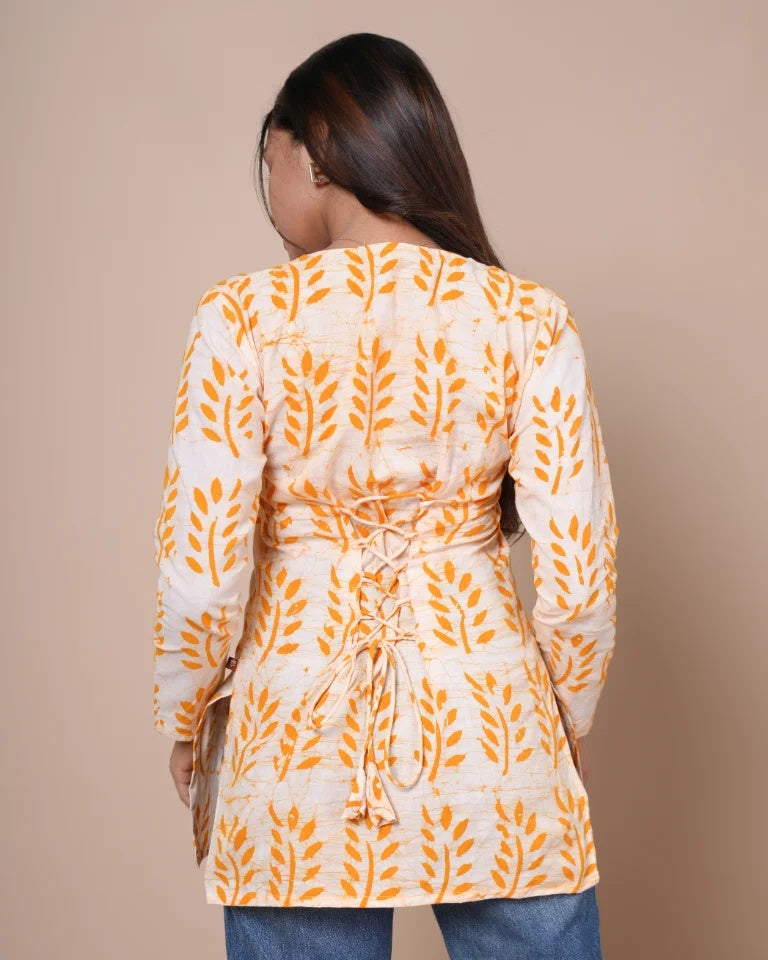 Miraya Hand Block Batik Cotton Corset
