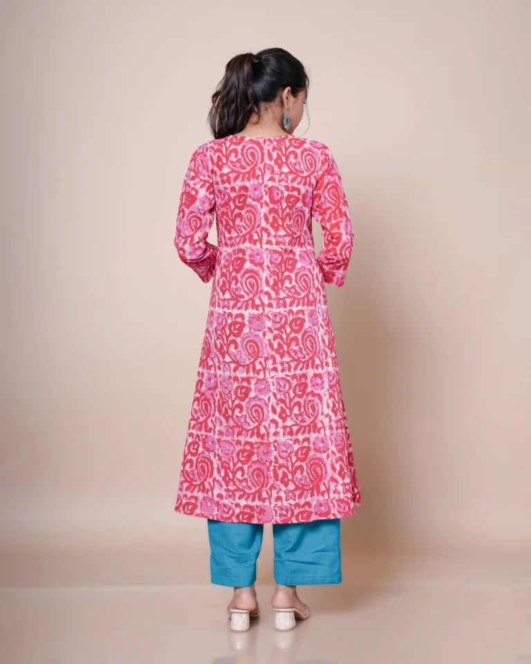 Kaarigar Kashish Print Kurti – Back View