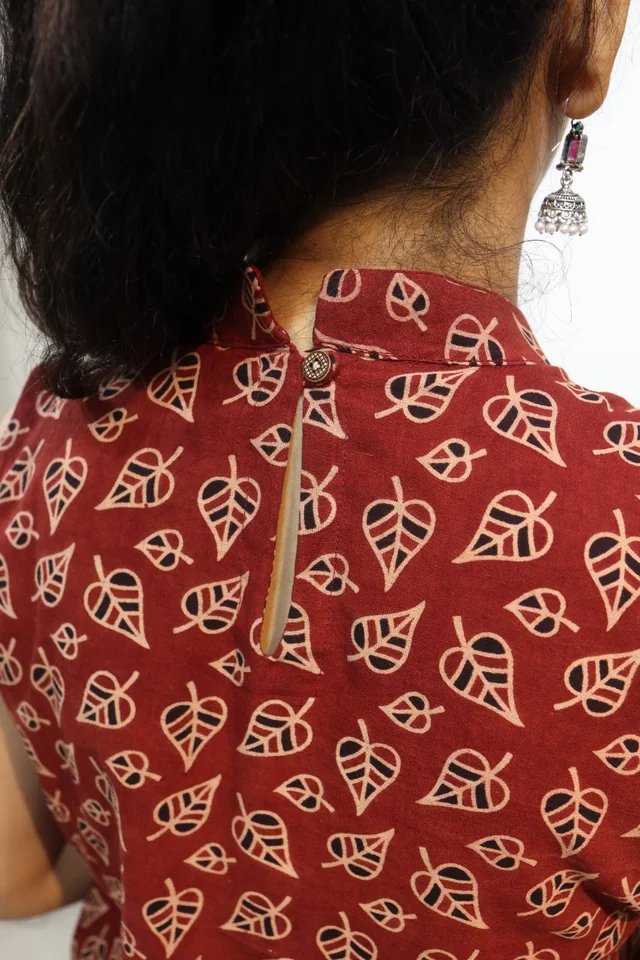 Rua Hand Block Ajrak Cotton Crop Top