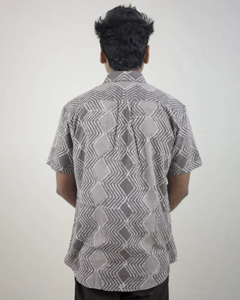 Maan Hand Block Dabu Cotton Shirt