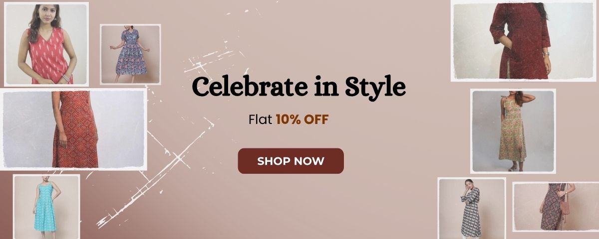 Pure Cotton Handblock Print A-line Kurtis for Women – Modern Everyday Wear India